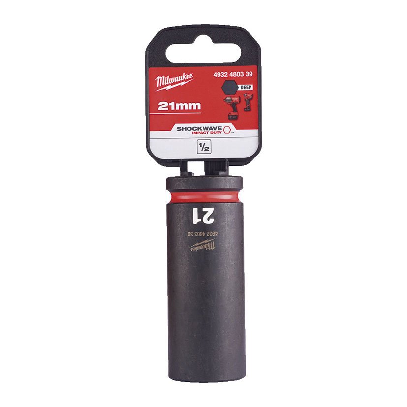 VASO Impacto 1/2" LARGO 21 MM Milwaukee 21 MM llav - Imagen 2