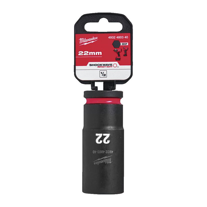 VASO Impacto 1/2" LARGO 22 MM Milwaukee 22 MM llav - Imagen 2
