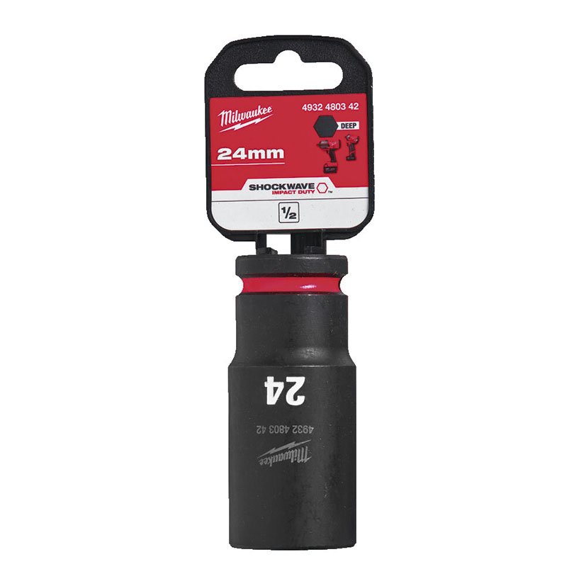 VASO Impacto 1/2" LARGO 24 MM Milwaukee 24 MM llav - Imagen 2