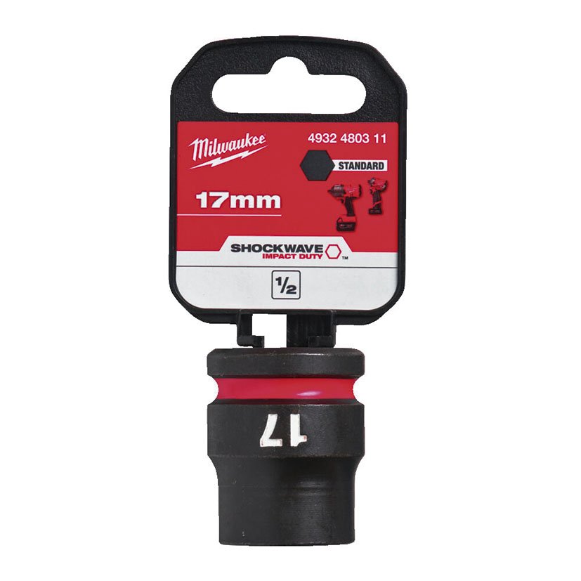 VASO Impacto 1/2" CORTO 17 MM Milwaukee 17 MM llav - Imagen 2