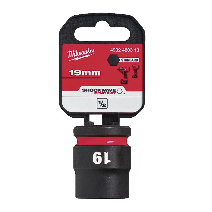 VASO Impacto 1/2" CORTO 19 MM Milwaukee 19 MM llav - Imagen 2