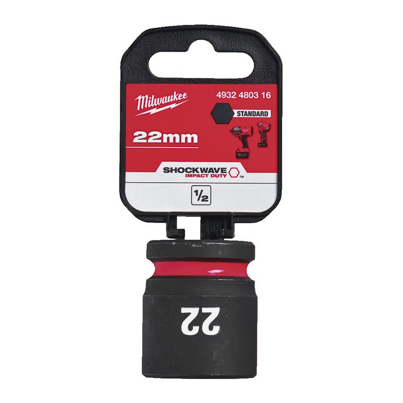 VASO Impacto 1/2" CORTO 22 MM Milwaukee 22 MM llav - Imagen 2