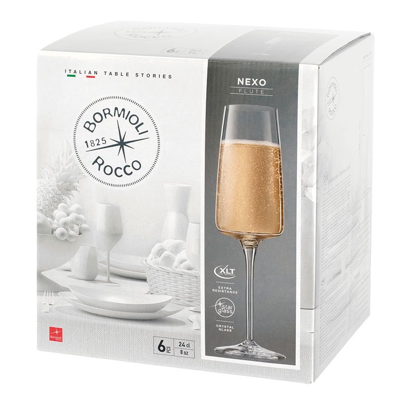 COPA CAVA Flauta 24 CL NEXO 6 Unidades Bormioli cristalería mesa - Imagen 5