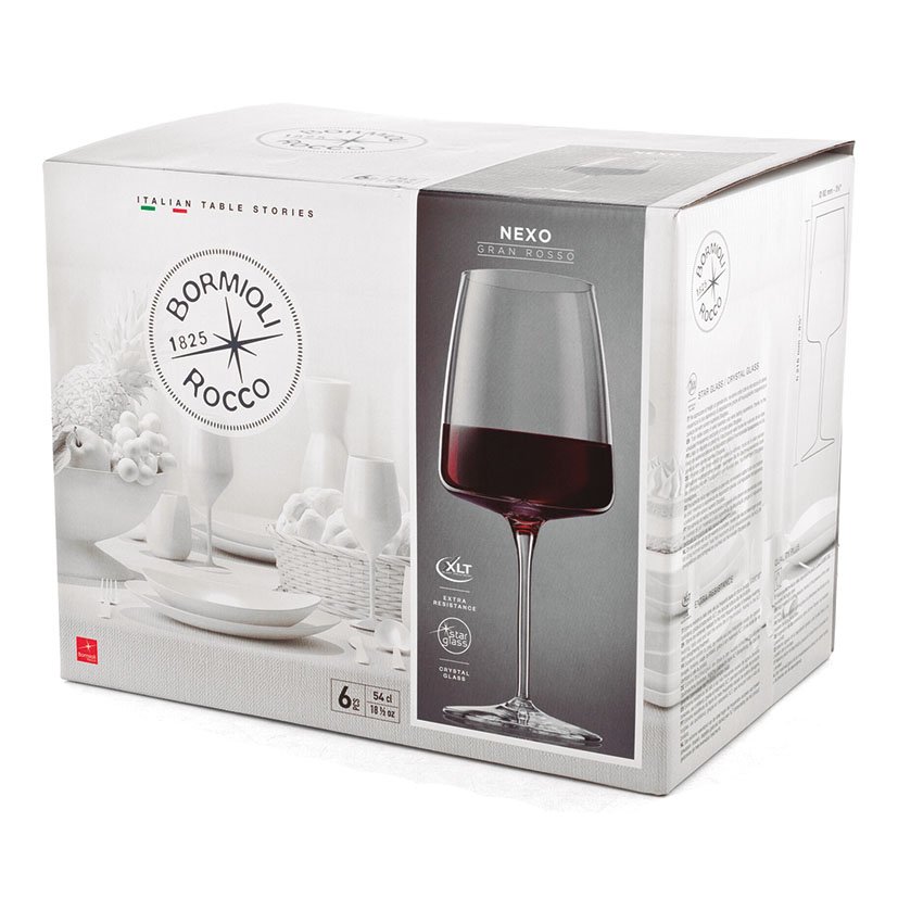COPA VINO LARGE 54 CL NEXO 6 Unidades Bormioli cristalería mesa - Imagen 2