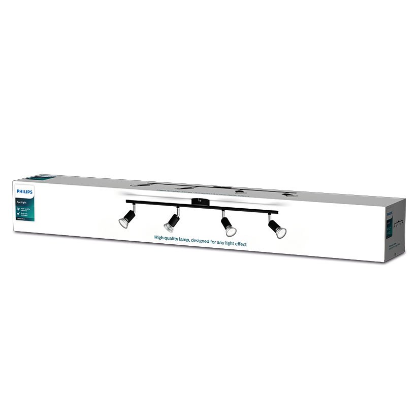 Limbali Bar/tube BLACK 4X50 W 230 V Philips 230 V apliqu plafon - Imagen 2