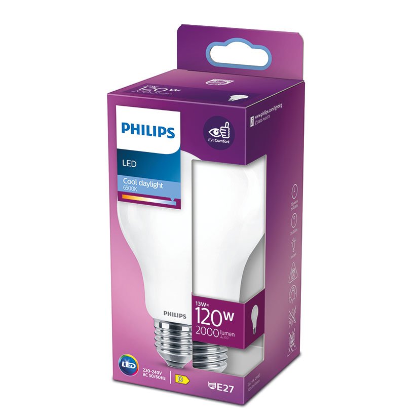 Lampara Standard LED13 W E27 6500K Philips 70X121 Mm bombilla led - Imagen 2