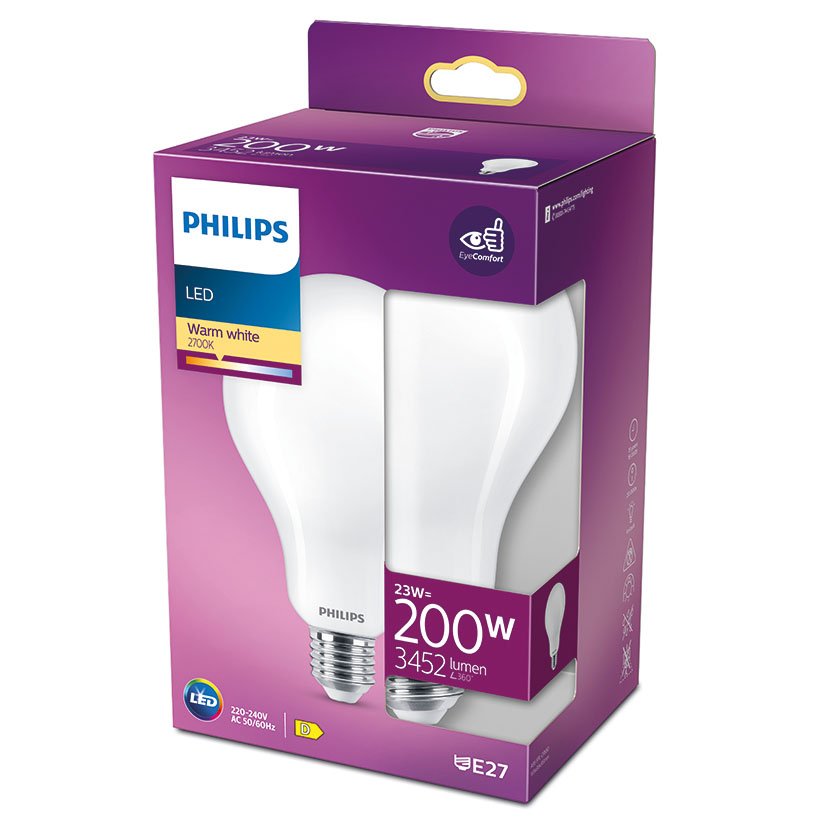 Lampara Standard LED 23 W E27 2700K Philips 23 W 95X165 Mm bombilla - Imagen 2