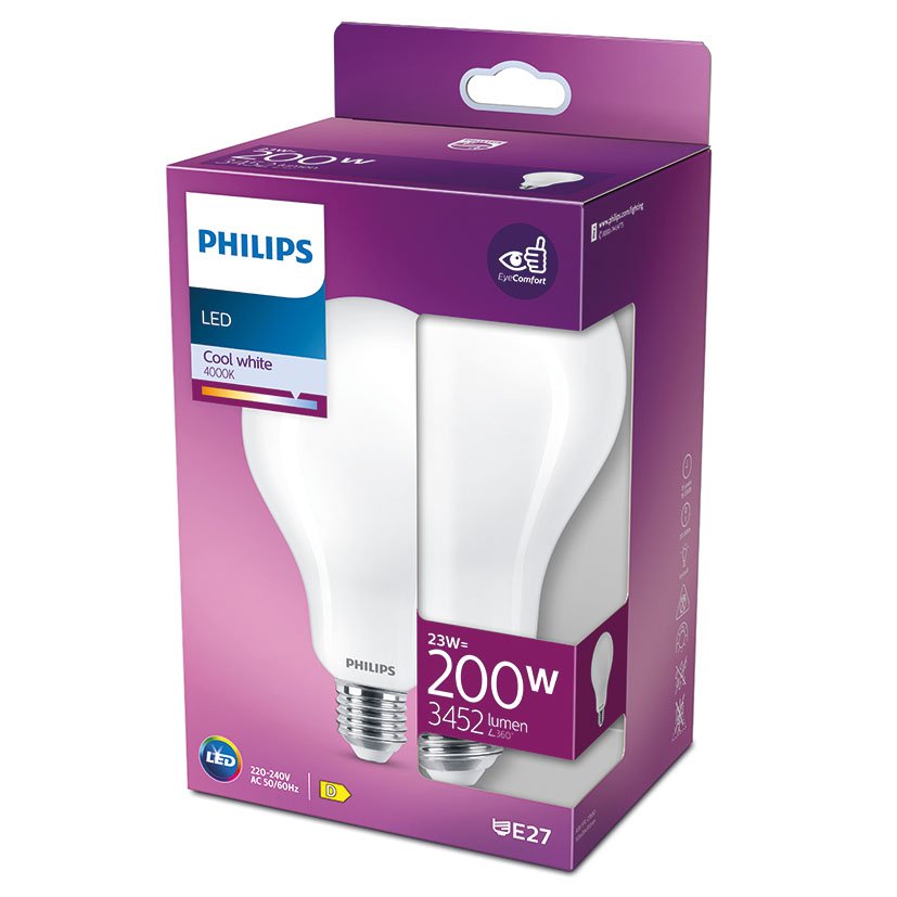 Lampara Standard LED 23 W E27 4000K Philips 23 W 95X165 Mm bombilla - Imagen 2