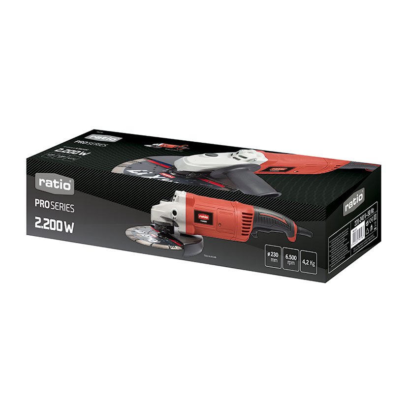 Amoladora Angular RAM 2200 Ø 230 MM RATIO Proseries 230 MM 200 W - Imagen 8