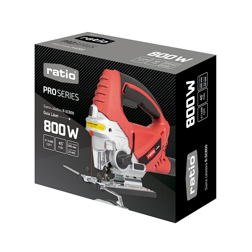 Sierra Caladora RSC 800 RATIO Proseries 800 W 3 Kg portátil - Imagen 3