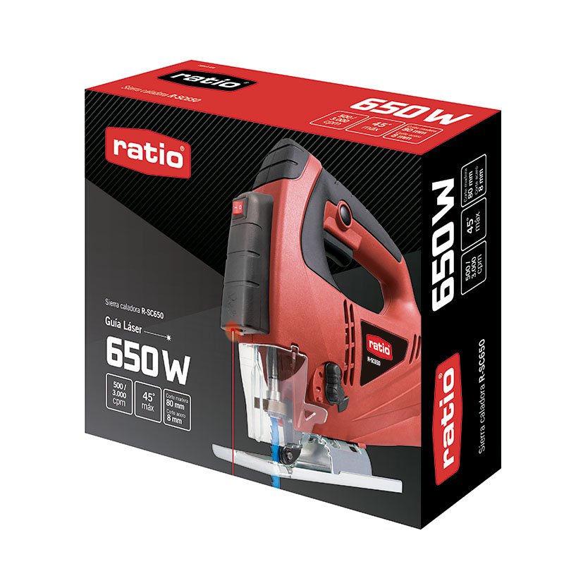 Sierra Caladora RSC 650 RATIO 650 W 3 Kg portátil aluminio - Imagen 8