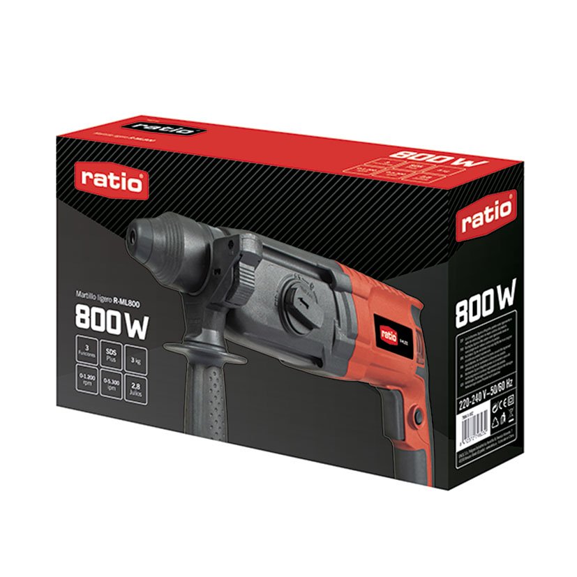 Martillo Rotatorio SDS 26 MM 800 W RATIO 26 MM 800 W taladro eléctrico - Imagen 2