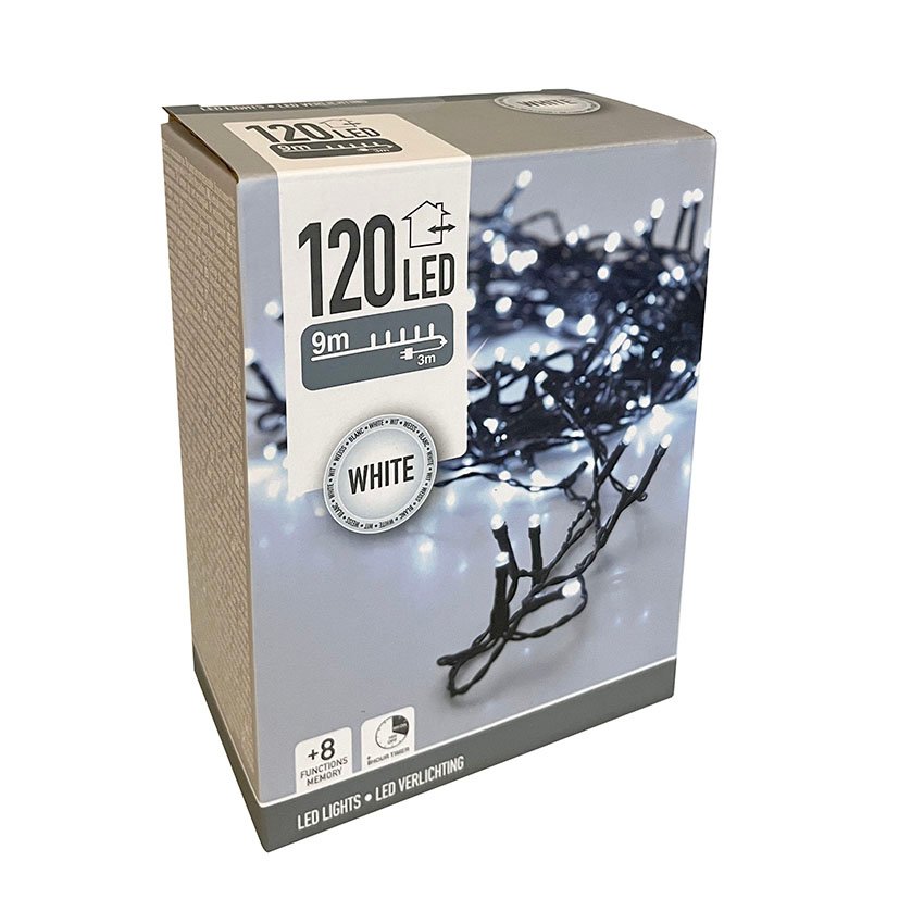 Iluminación LED Int/ext 120 LED Blanco 9 M 3 M navideña - Imagen 3