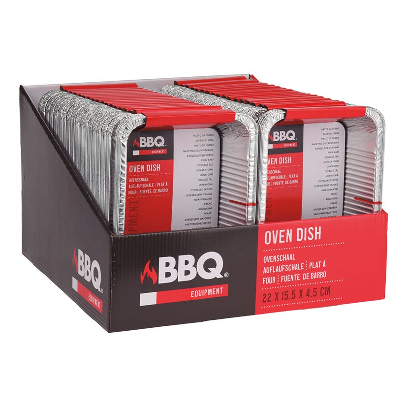ACC BBQ Bandeja ALUM 22X15,5X4,5 CM 5 UDS 22X15,5X4,5 CM barbacoa aluminio - Imagen 3