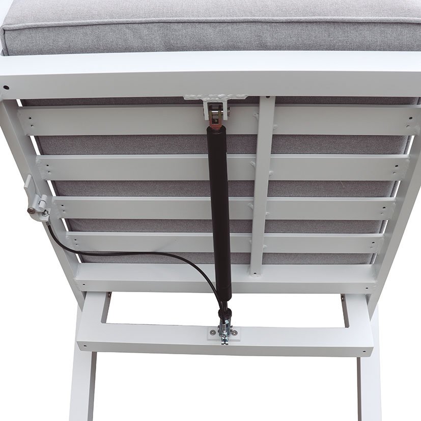 CONJ ALUM SOFA+2 SILL+2 Pufs+mesa ALTA 176X68 6X101 Cm mueble metal - Imagen 12