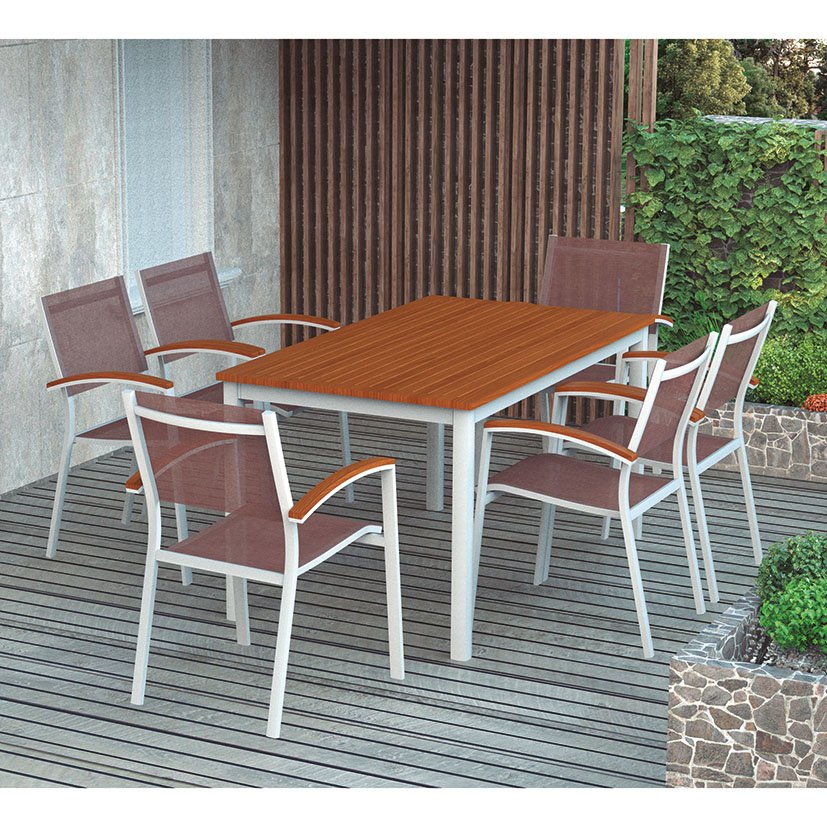 Conjunto Oregon SILLA 5X56 5X88 Cm mueble metal aluminio - Imagen 2