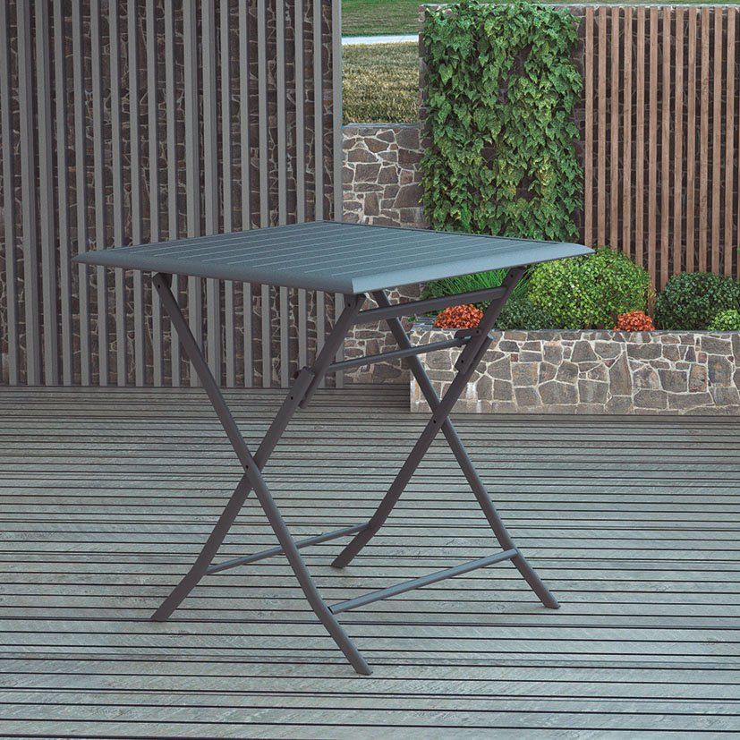 MESA Aluminio 71X71XH71 CM 71X71X71 Cm mueble metal - Imagen 2