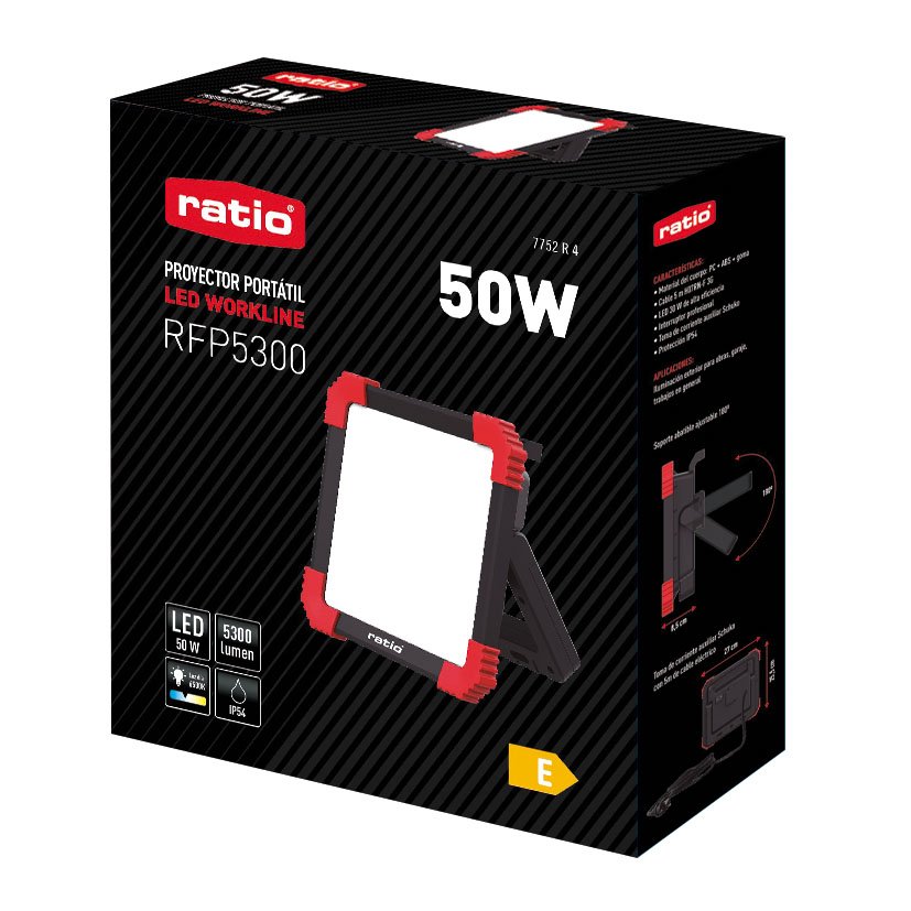 FOCO Proyector LED CON CABLE 5000 LM 50 W RATIO 50 W 32X9 lámpara trabajo - Imagen 2