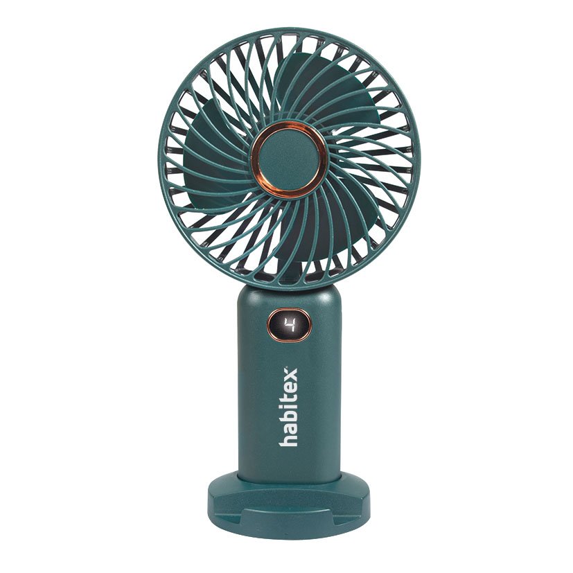 Ventilador DE MANO USB Habitex VERDE mesa - Imagen 2