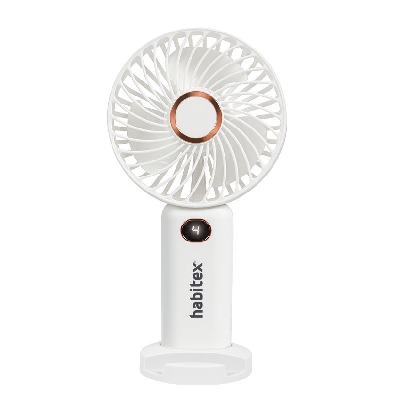 Ventilador DE MANO USB Habitex Blanco mesa - Imagen 2