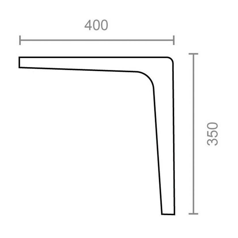 Escuadra Clasica PLM01 400X350 MM Blanco Micel 400X350 MM estant - Imagen 2