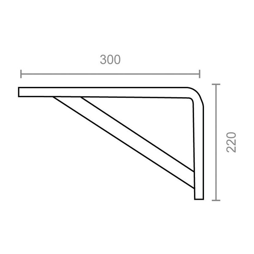 Escuad Reforza PLM04 300X220 MM BLAN Micel 300X220 MM Blanca escuadra estant - Imagen 2