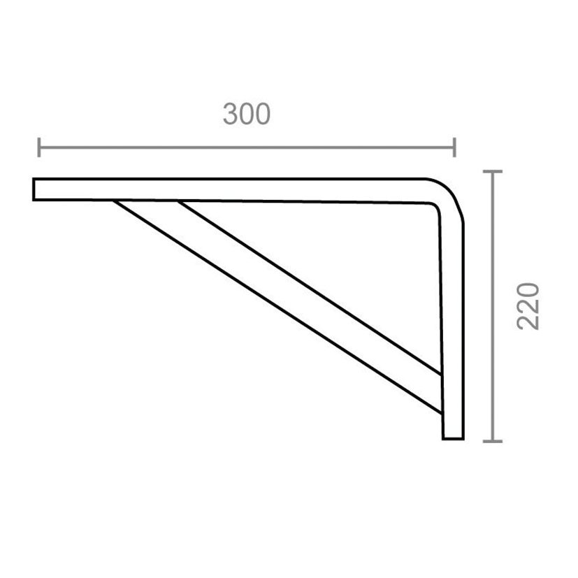 Escuadra Reforza PLM04 300X220 MM GRIS Micel 300X220 MM estant - Imagen 2