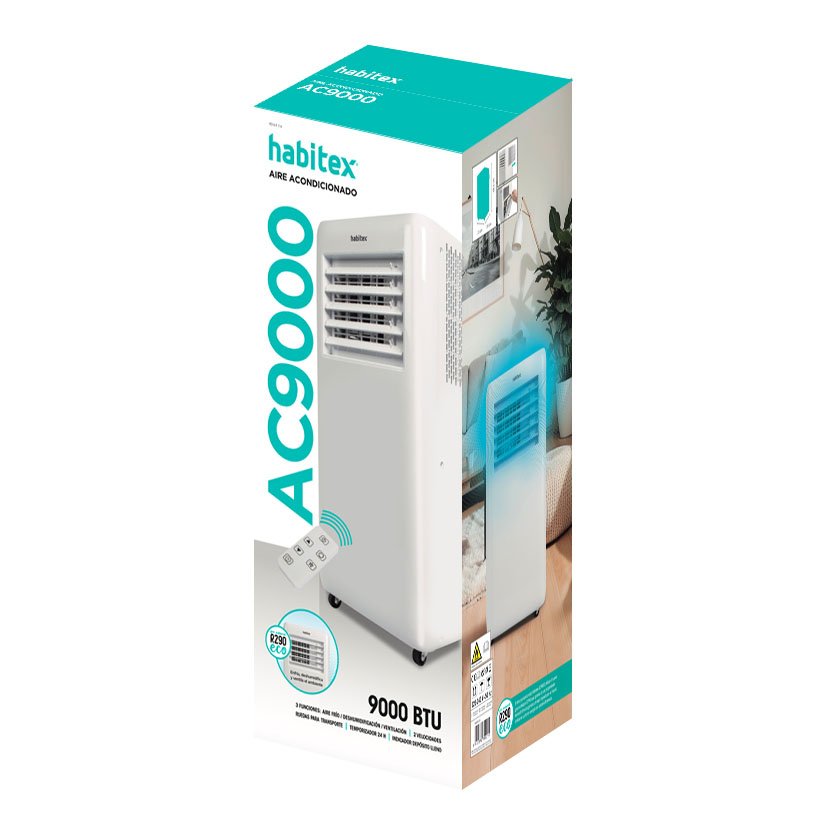 A/A Portátil 9000 BTU Habitex AC9000 33X28X68 0 L aire acondicionado - Imagen 7