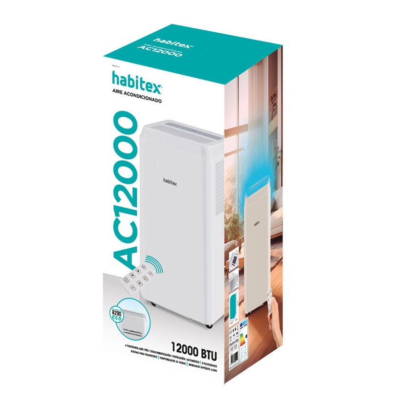 A/A Portátil 12000 BTU Habitex AC12000 5X35X70 Cm 2 L aire acondicionado - Imagen 8