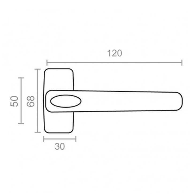 Manill 68242 68X30 MM NS AL BLAN 2 JG Micel Blanco carpintería aluminio - Imagen 2