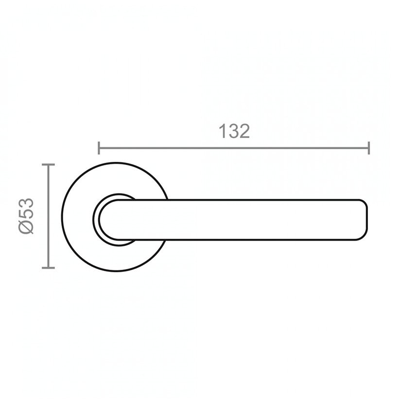 Manilla Roseta 575 Ø53 MM NS INOX JGO2 Micel puerta ventana - Imagen 2