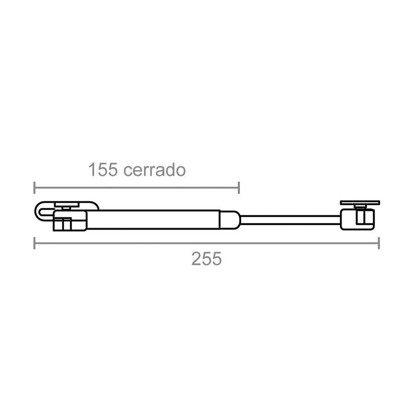 Piston GAS Elevable 12 KG Aluninio 10 UND Micel armario - Imagen 2
