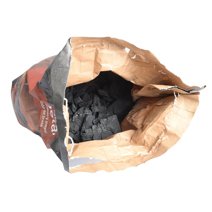 Carbón 3 KG Encina Habitex barbacoa - Imagen 2