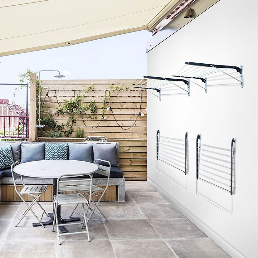 Tendedero PARED Plegable ALUM Pratik 80X50X26 Cm - Imagen 5