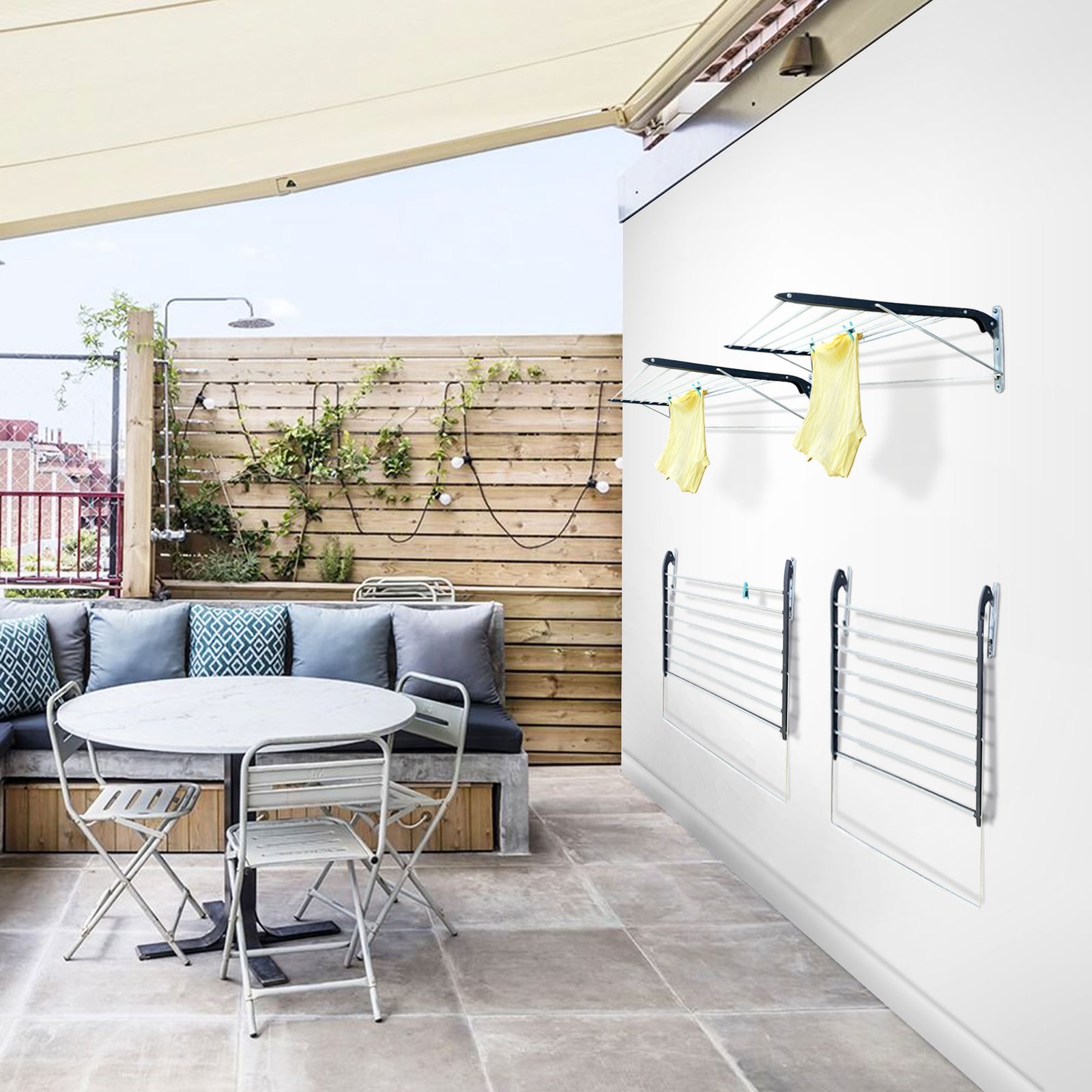Tendedero PARED Plegable ALUM Pratik 80X50X26 Cm - Imagen 6