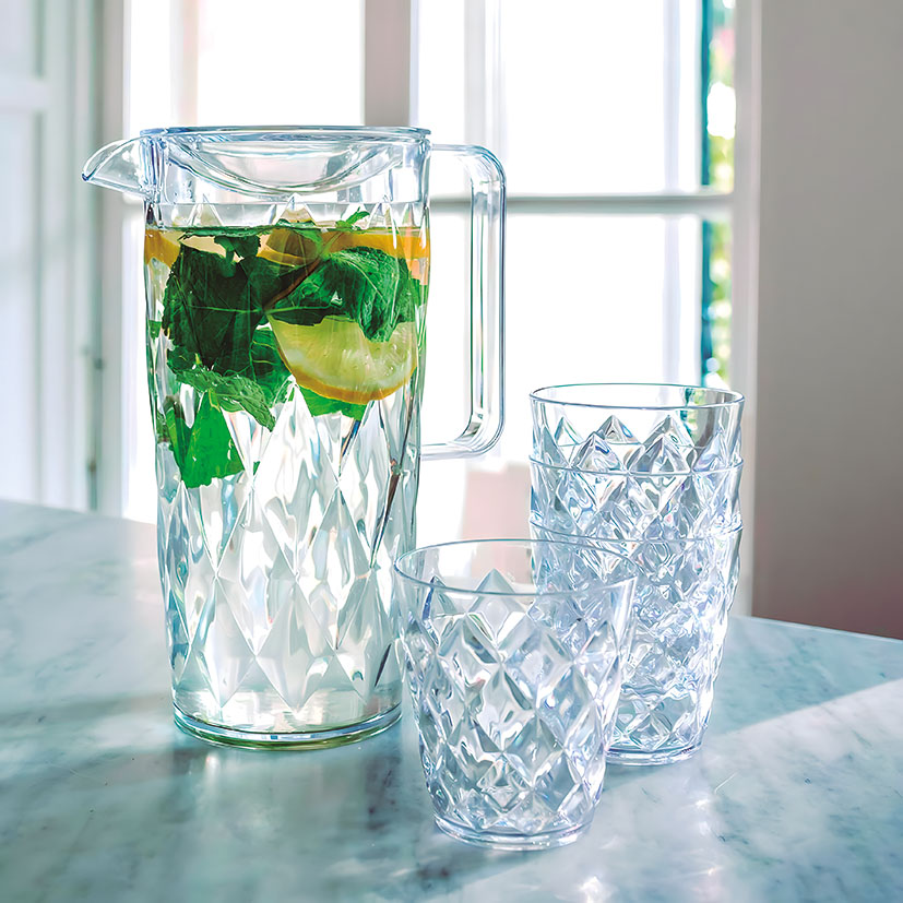 JARRA Crystal PITCHER+4 VASOS Koziol 200 Ml botella - Imagen 2