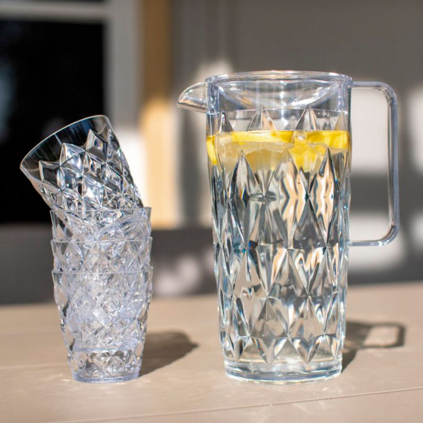 JARRA Crystal PITCHER+4 VASOS Koziol 200 Ml botella - Imagen 4