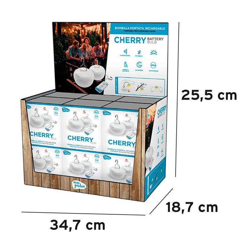 Cherry 9 W Blanca C/bateria Display 12 UN Newgarden 9 W 11X12 Cm lámpara exterior - Imagen 5