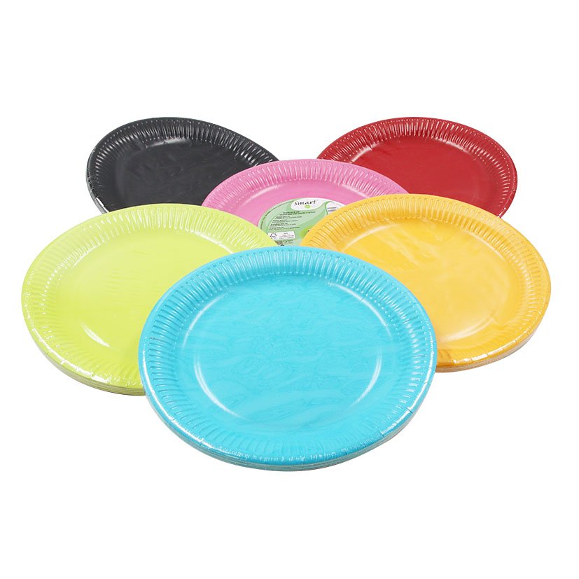 Display 12 PACKS 12 Platos 23 CM NEGRO 23 CM vajilla - Imagen 2