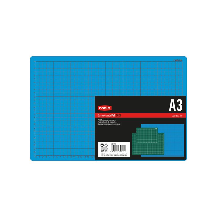 BASE DE CORTE A3 (300X 450X3 MM ) RATIO 300X450X3 MM 300X450X3 Mm Ref. 2021A3 medidor manual - Imagen 2
