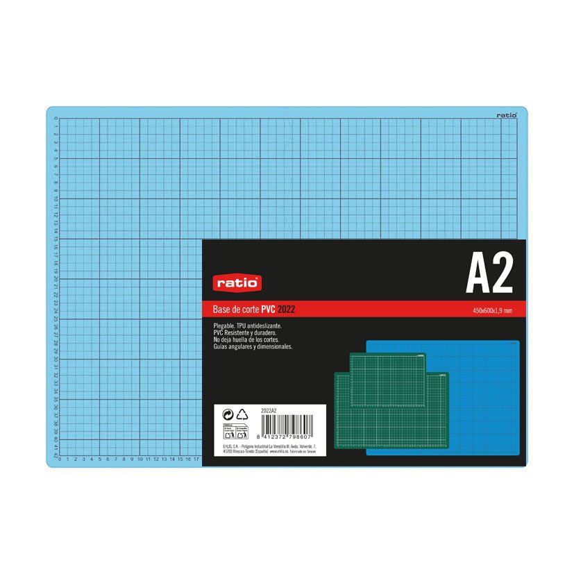 BASE DE CORTE Plegab A2 (450X 600X1 9 Mm) RATIO 450X600X1.9 MM medidor manual - Imagen 2
