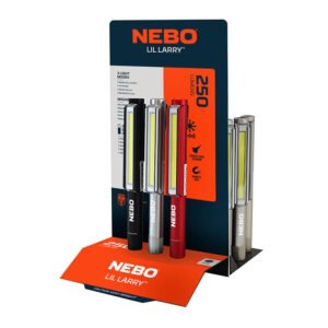 Linterna Nebo Lil Larry Expositor Display 18 Unid.:250 Lm. Alcance 25 M. 3H de Funcionamiento