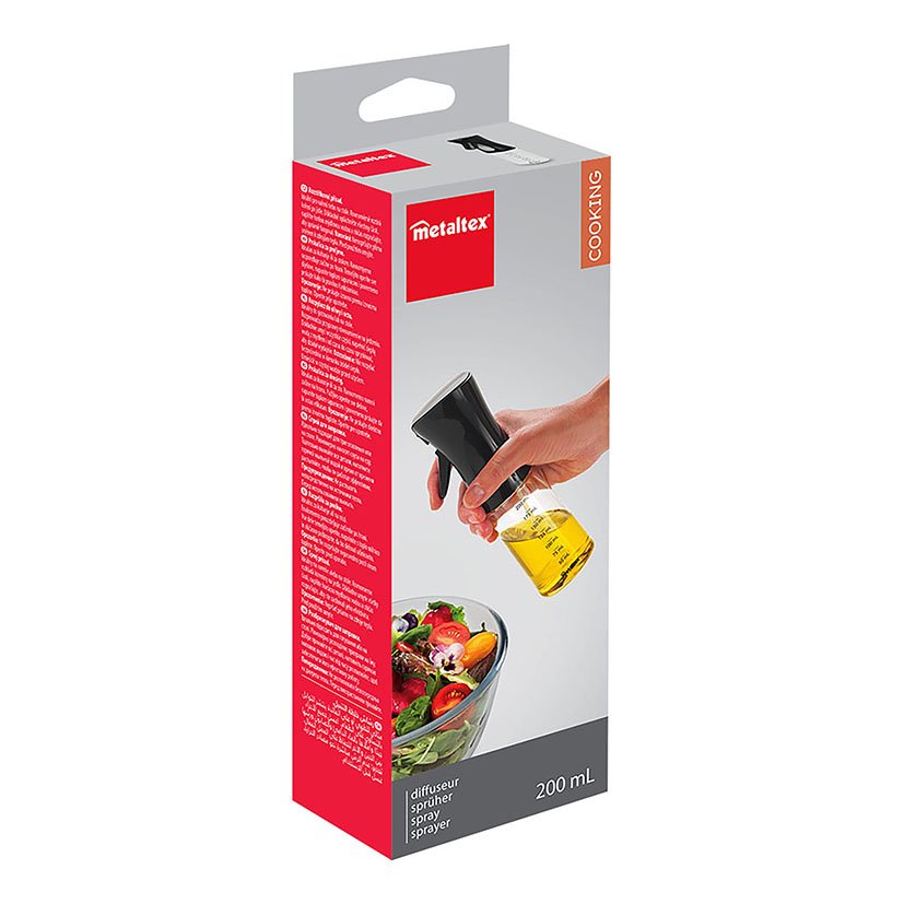 SPRAY Pulverizador Aceite 200 ML Metaltex 200 ML 5X20 Cm aceitera vinagrera - Imagen 4