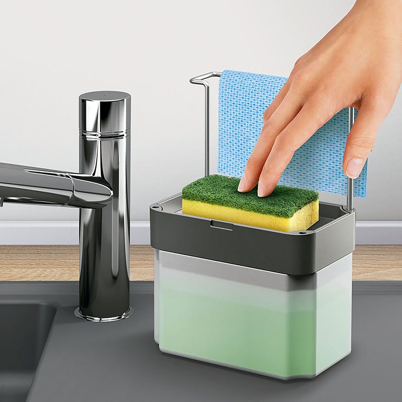 Dispensador JABON Sponge TEX Metaltex 17X12X22 Cm 750 Ml limpieza - Imagen 5