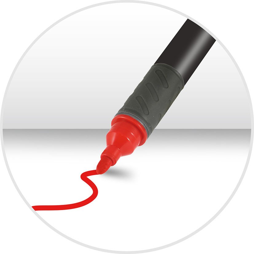 Rotulador Permanente P Redonda ROJO Bismark material oficina - Imagen 2