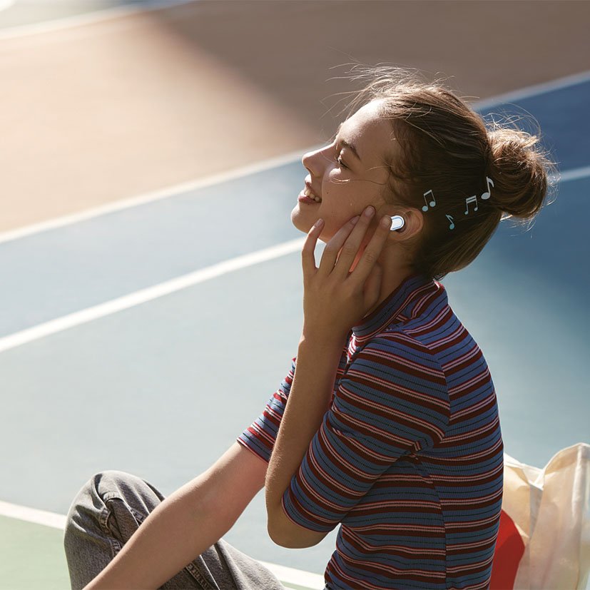 Auriculares Inalambricos TWS Blanco Duolec sonido - Imagen 2