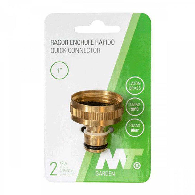 RACOR Hembra Enchufe Rapido 1" MT Latón manguera - Imagen 2