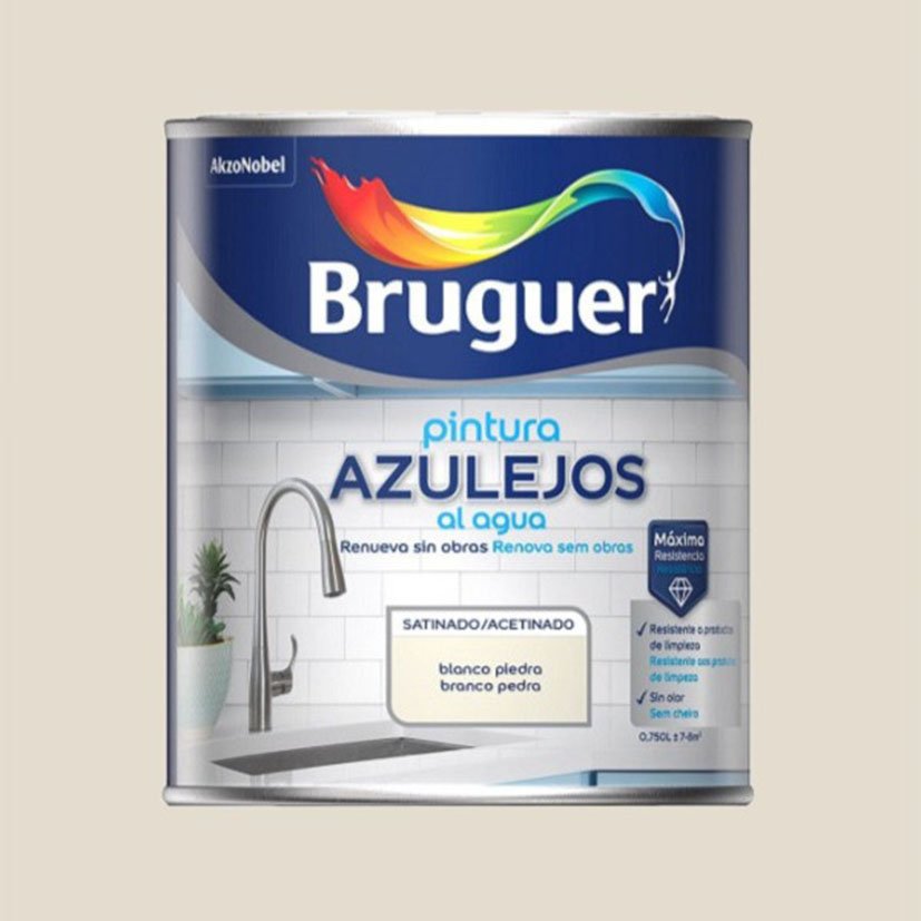 BR Azulejos AGUA SAT Blanco PDRA 750 ML Bruguer 750 ML esmalt - Imagen 2