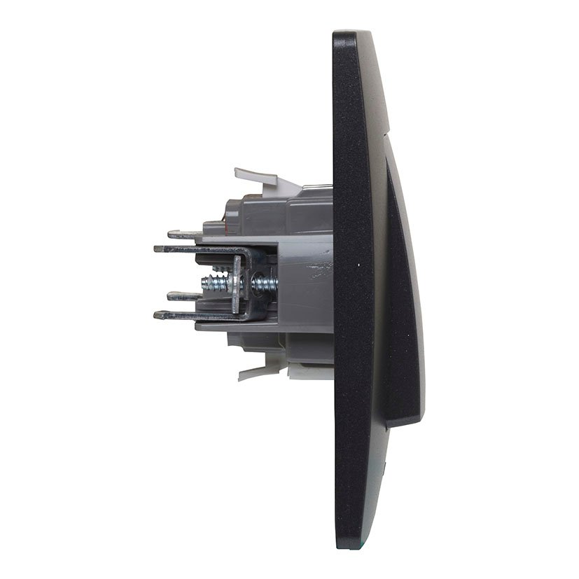 NILOE Pulsador BLACK Monobloc Legrand Negro mecanismo empotrar - Imagen 2