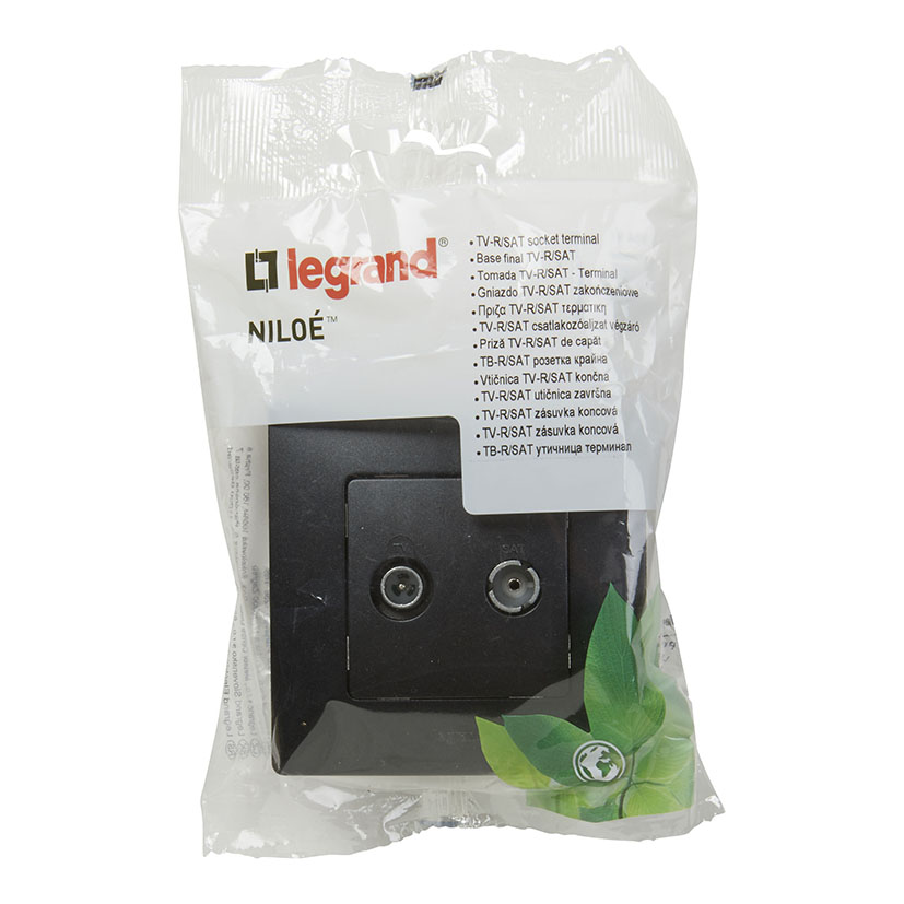 NILOE TOMA Tv-r/sat TER BLACK Monobloc Legrand Negro mecanismo empotrar - Imagen 4
